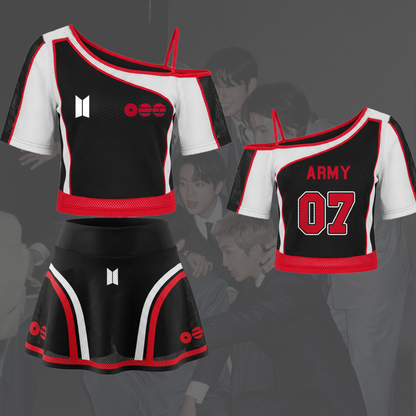BTS Midnight Bangtan Tour Girl Off Shoulder Set Gift For Army