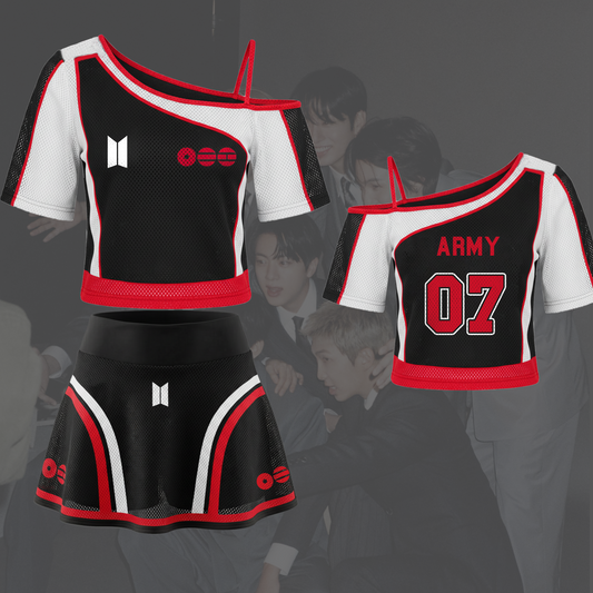 BTS Midnight Bangtan Tour Girl Off Shoulder Set Gift For Army