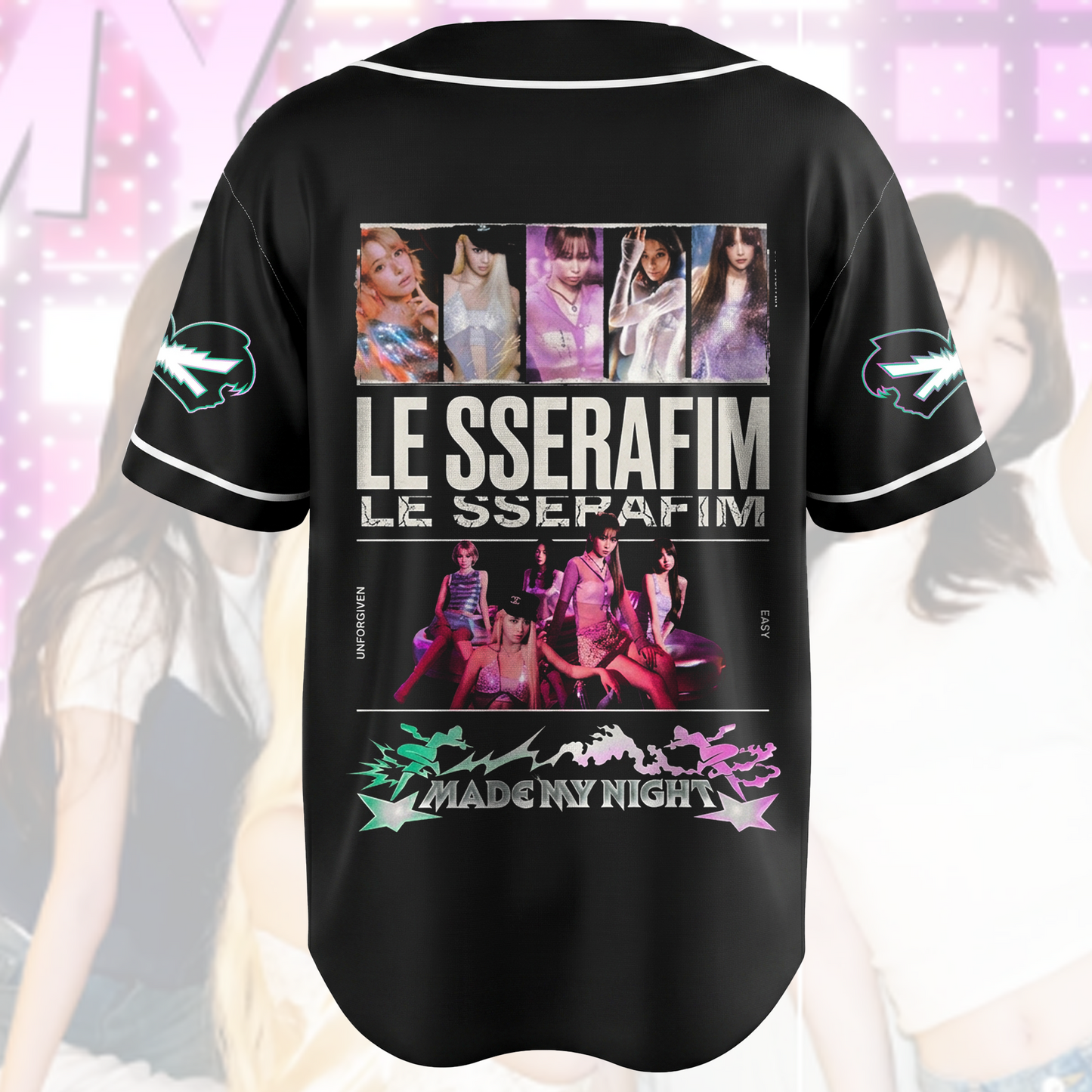 Le Sserafim Made My Night Baseball Jersey  Pureflow Fan Edition