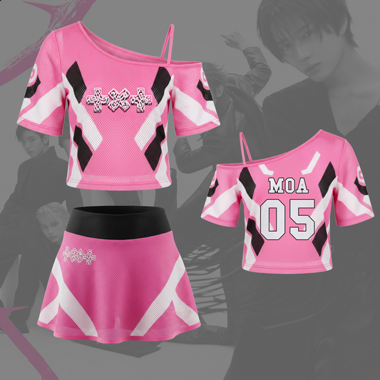 Sporty Chic TXT 8th Mini Album 7TH YEAR Thorn Ver Off Shoulder Mesh Gift For Fans