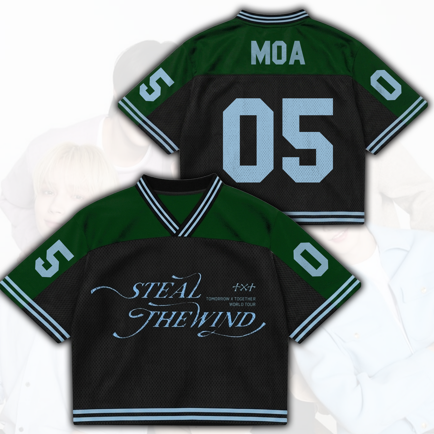 Sporty TXT Steal The Wind Concert Mixed Mesh Jersey Gift For Fans