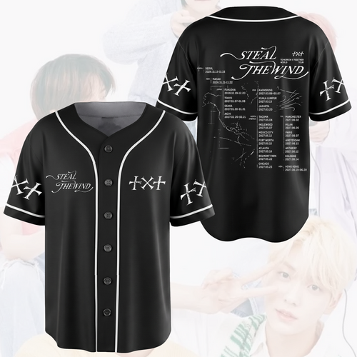 Style TXT Steal The Wind Jersey Kpop World Tour Shirt Gift For Fans