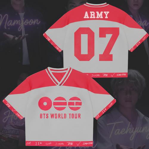 BTS Uniform World Tour Mixed Mesh Jersey Gifts For Army