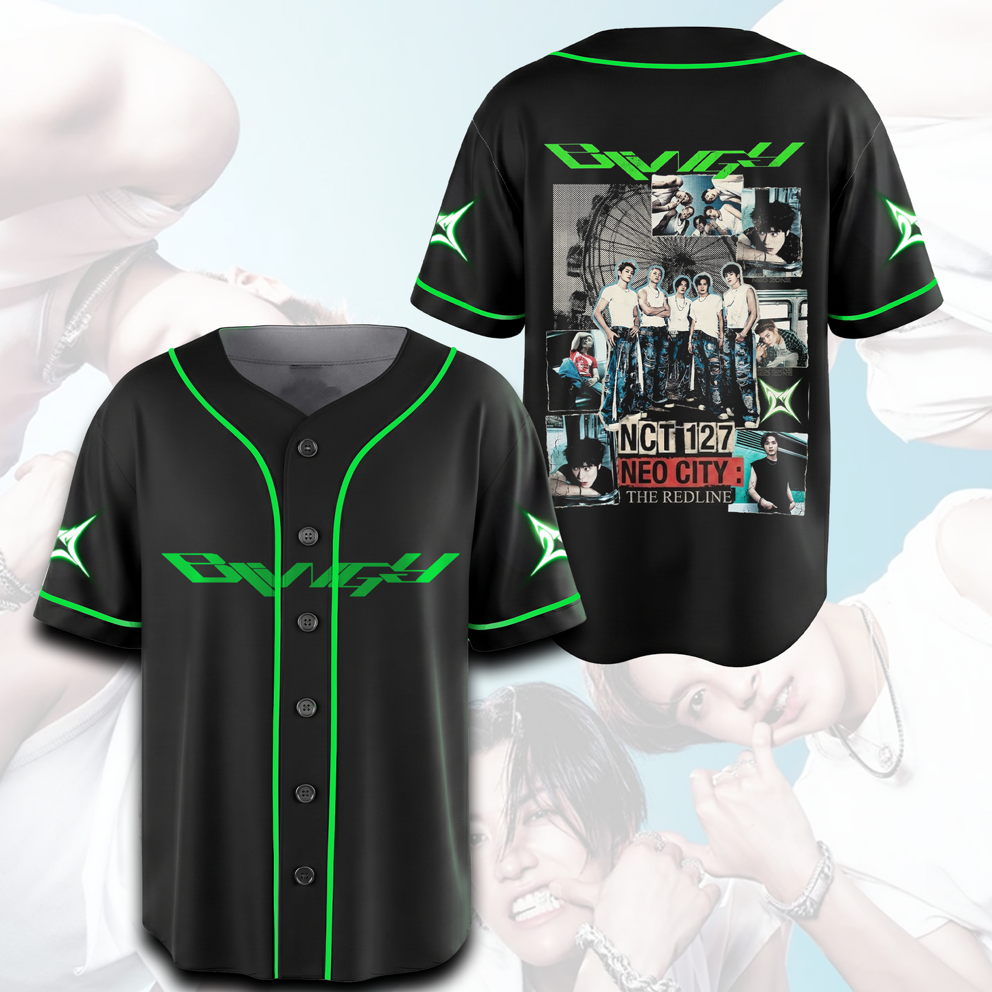 NCT 127 Blingy The Redline World Tour Baseball Jersey Gift For Fans