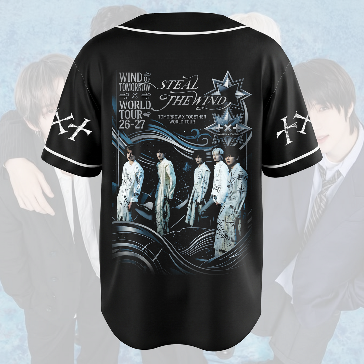 Retro TXT Steal The Wind World Tour Baseball Jersey Gift For Fans