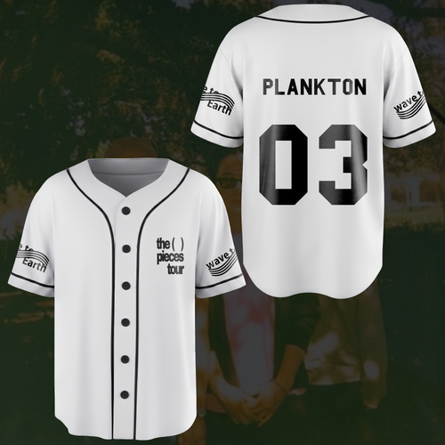 The Piece Tour Wave To Earth White Baseball Jersey Bad Piece Fan Edition