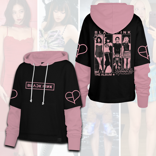 New Era Blackpink Streetwear Shortstop Hoodie Gifts For Fans