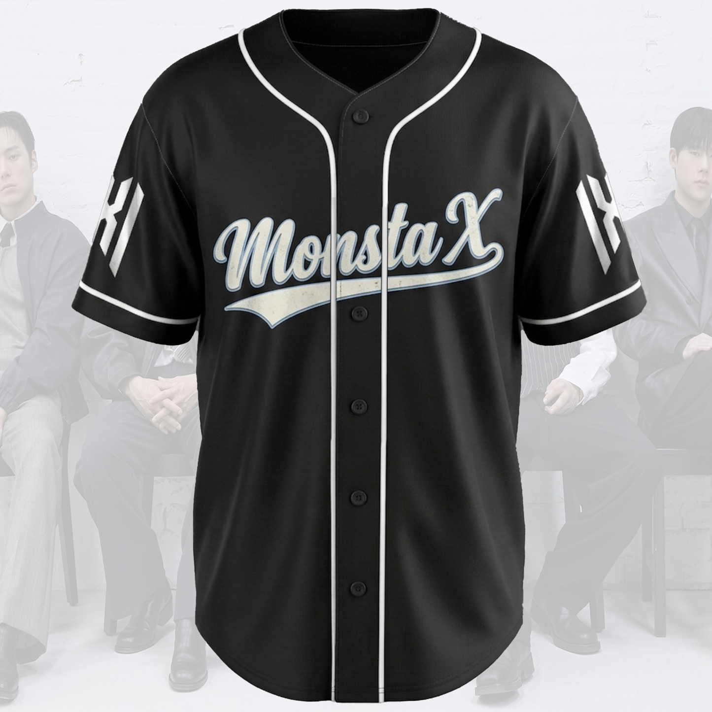 Edgy Monsta X Nexus 2026 Black Baseball Jersey The Phase Gift For Fans