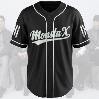 Edgy Monsta X Nexus 2026 Black Baseball Jersey The Phase Gift For Fans