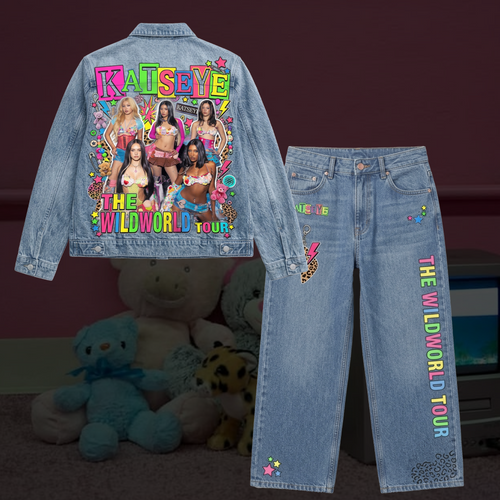 Katseye The Wild World Tour Denim Jacket Cute Concert Outfit Gift For Fans