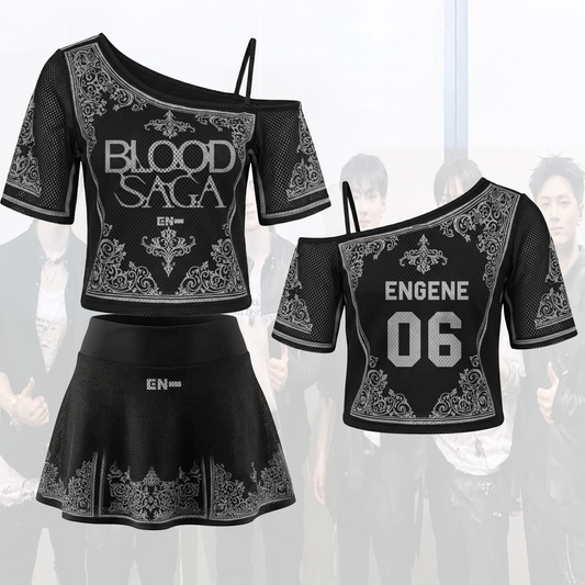 Gothic Princess Blood Saga Enhypen World Tour Tour Off Shoulder Mesh