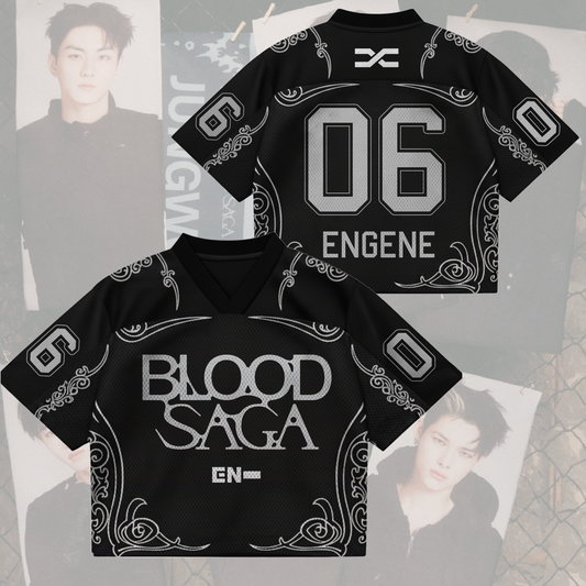 Shadow Duke Enhypen Blood Saga World Tour Mixed Mesh Jersey Gifts For Lovers