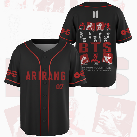 BTS Tour Seven Togehther We Can Do Anything Baseball Jersey