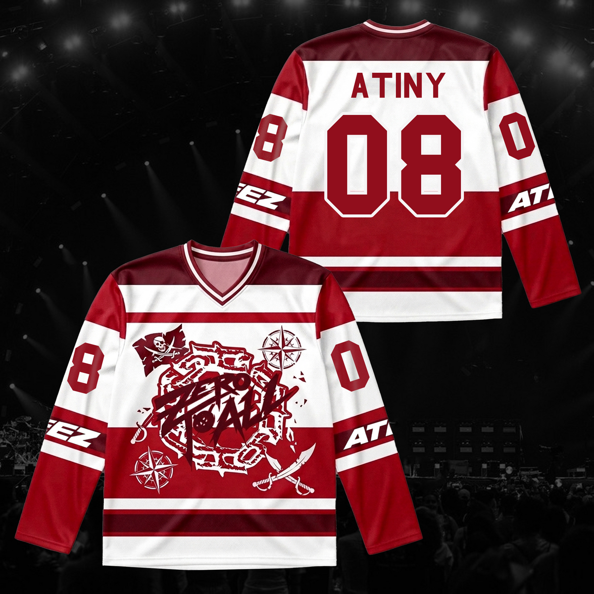 Sporty Ateez Zero To All World Tour Hockey Jersey Gift For Atiny