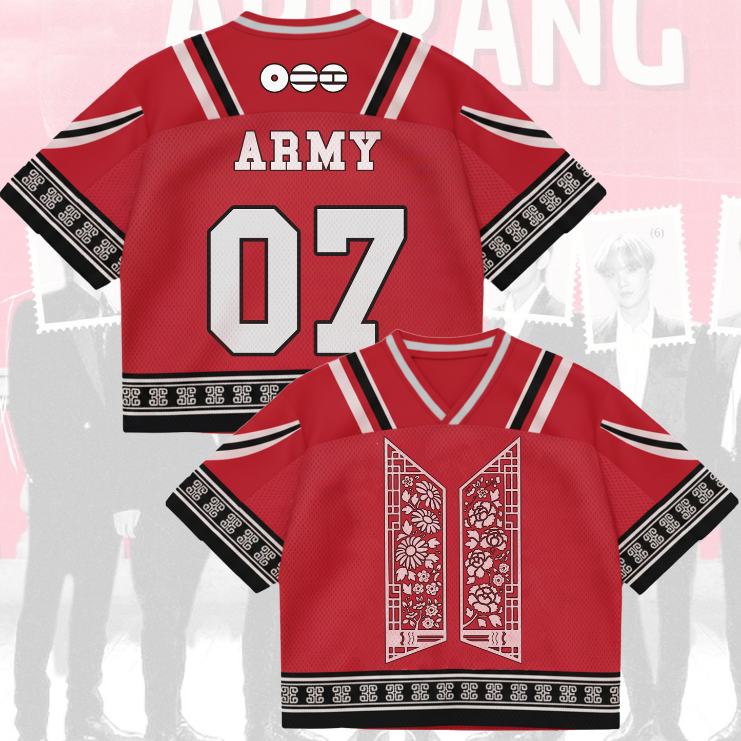 Ladylike BTS World Tour Mixed Mesh Jersey Gifts For Army
