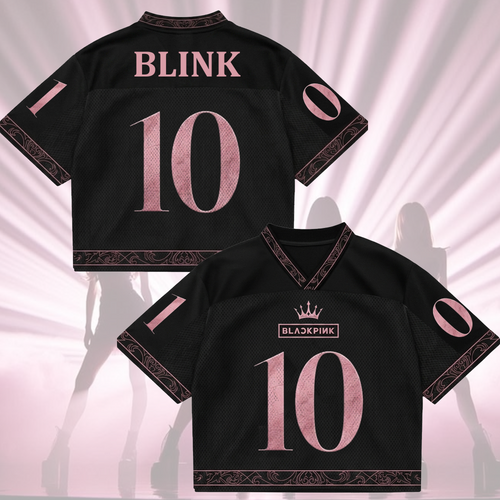 Exclusive Blackpink 10th Anniversary Mixed Mesh Jersey Gift For Fans