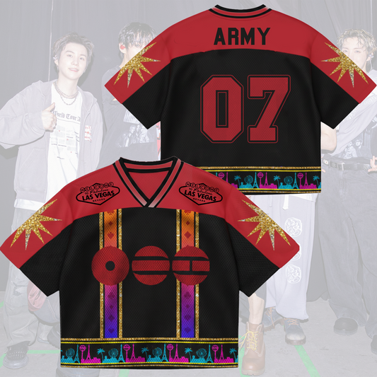 The City Las Vegas BTS World Tour Door Mixed Mesh Jersey Gift For Fans