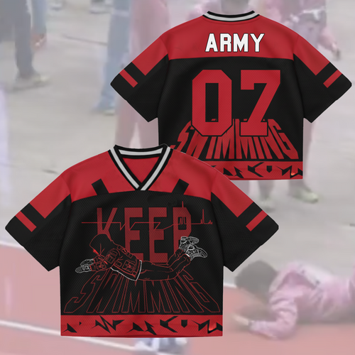 Hip Hop Never Die Keep Swimming BTS World Tour Mixed Mesh Jersey