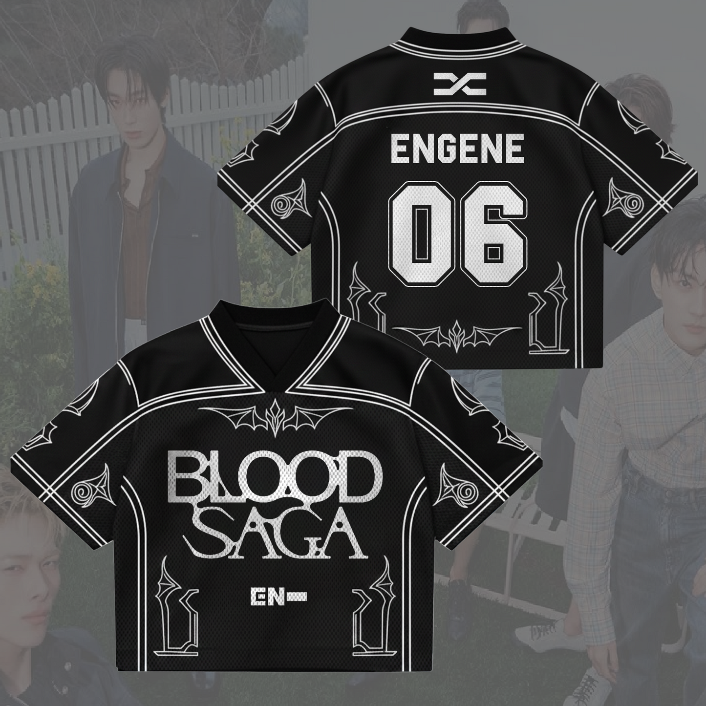 Ladylike Blood Saga Enhypen World Tour Mixed Mesh Jersey Gifts For Fans