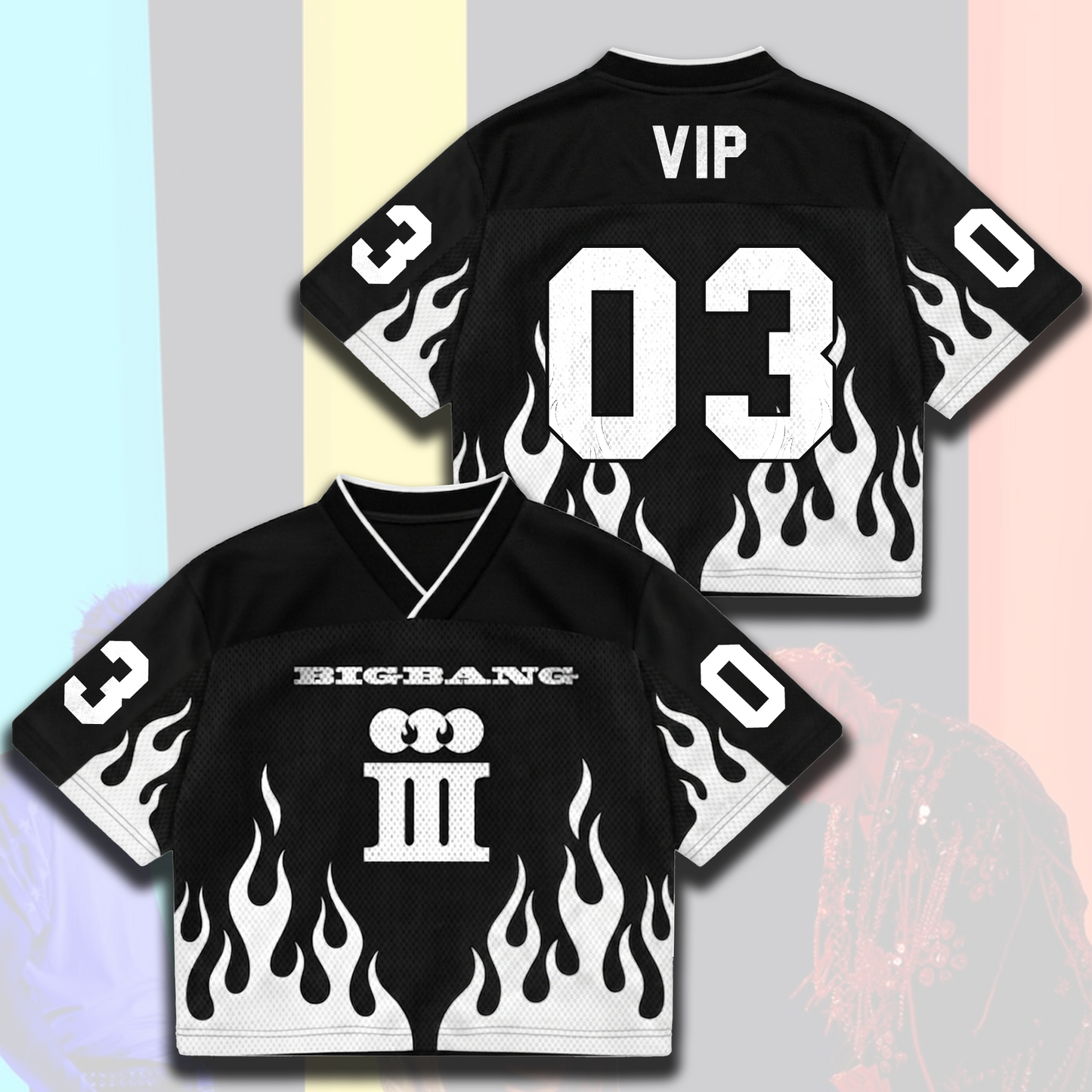 Fiery Bigbang BiiiG Cosmos Mixed Mesh Jersey Ultimate Fan Gift