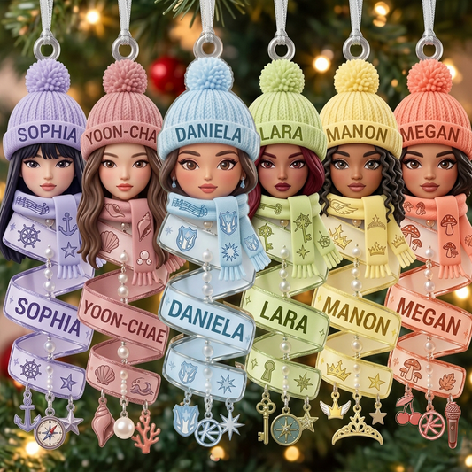 Katseye Spiral-Set-Ornament World Tour Acryl-Anhänger Weihnachtsbaumschmuck Fan-Edition