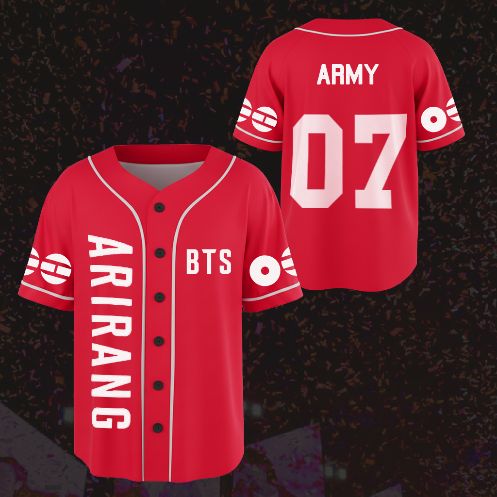 Arirang World Tour 2026 BTS Baseball Jersey Gift For Army
