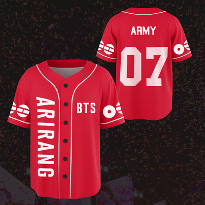 Arirang World Tour 2026 BTS Baseball Jersey Gift For Army