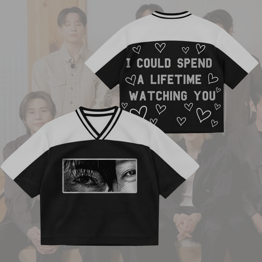 V & J-Hope Eye To You Mixed Mesh Jersey BTS Gift for Lovers