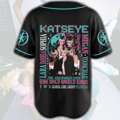 Vintage Katseye The WildWorld Tour Baseball Jersey Special Eyekon Gifts