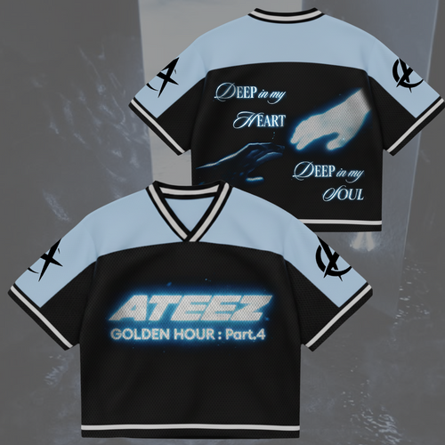 Deep In My Heart Deep In My Soul ATEEZ Album HALATEEZ Mixed Mesh Jersey