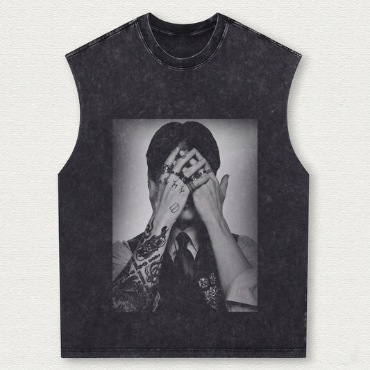 Jungkook Tour Vintage Washed Tank Top Gift For Fans