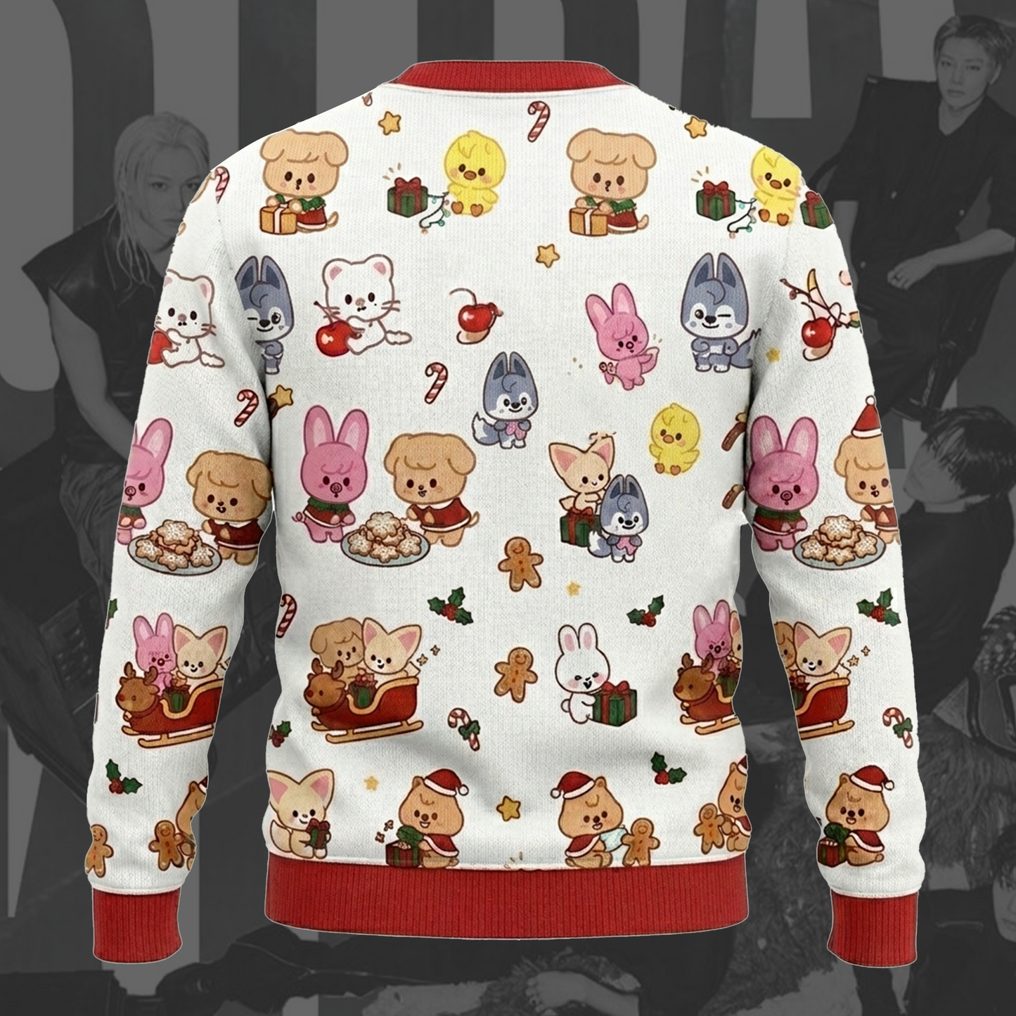 Kawai Stray Kids Christmas Cardigan Gift For Stay
