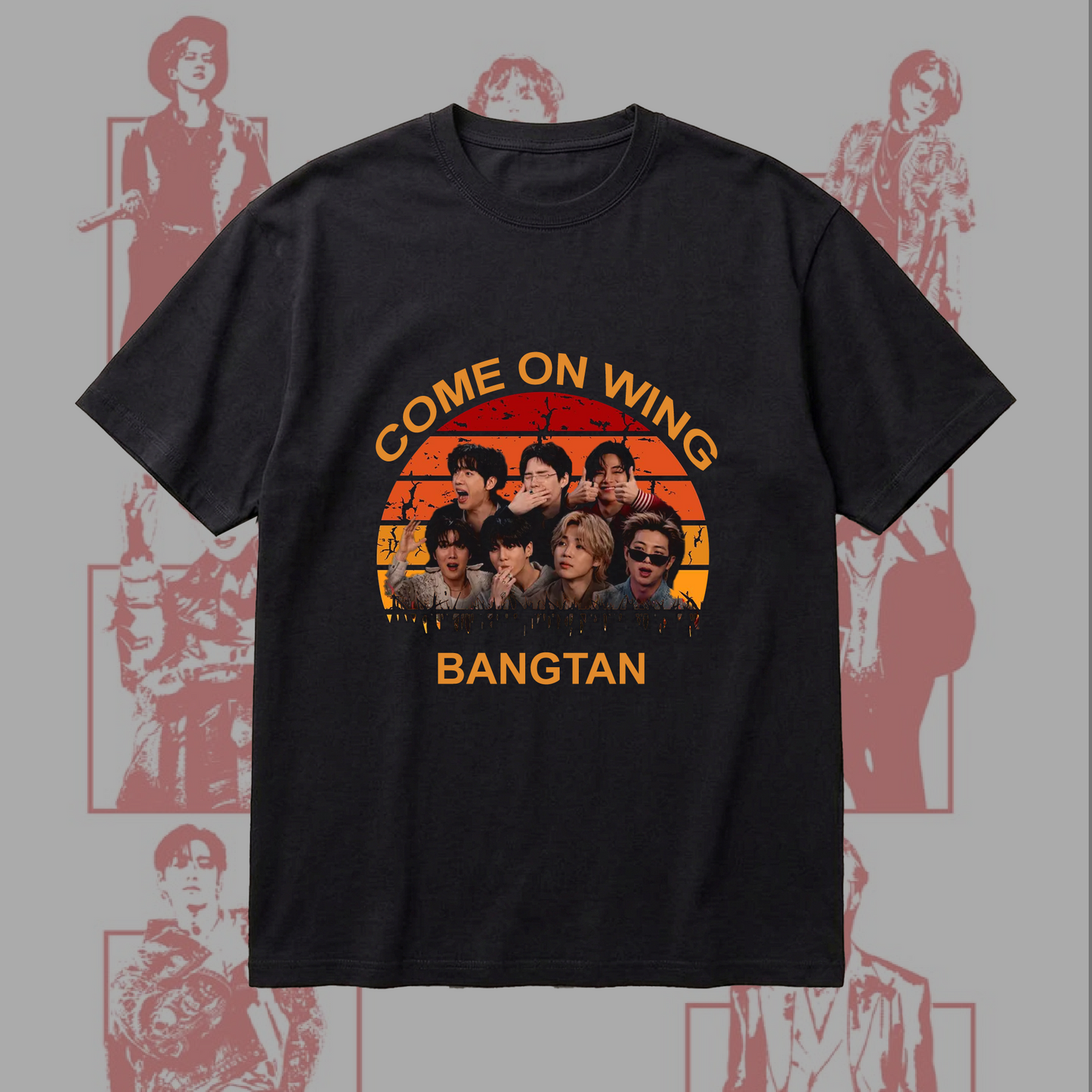 Vintage Bangtan BTS Hot Meme Come On Wing Shirt Gifts For Fan