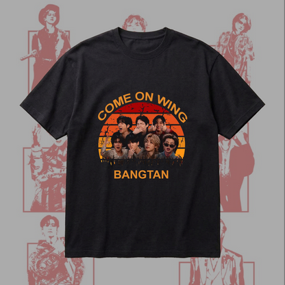 Vintage Bangtan BTS Hot Meme Come On Wing Shirt Gifts For Fan