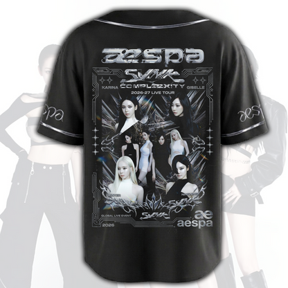 Aespa Synk Complexity World Tour Baseball Jersey Top Fan Gifts