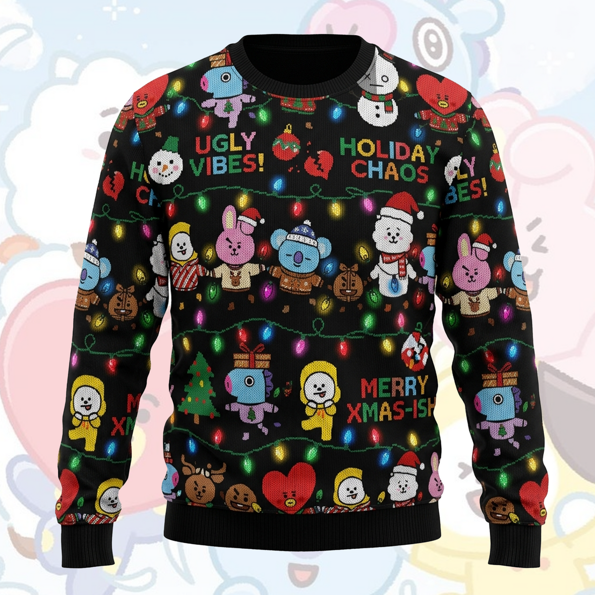 Lightning Fairy BT21 Merry Christmas Ugly Sweater Fan Edition