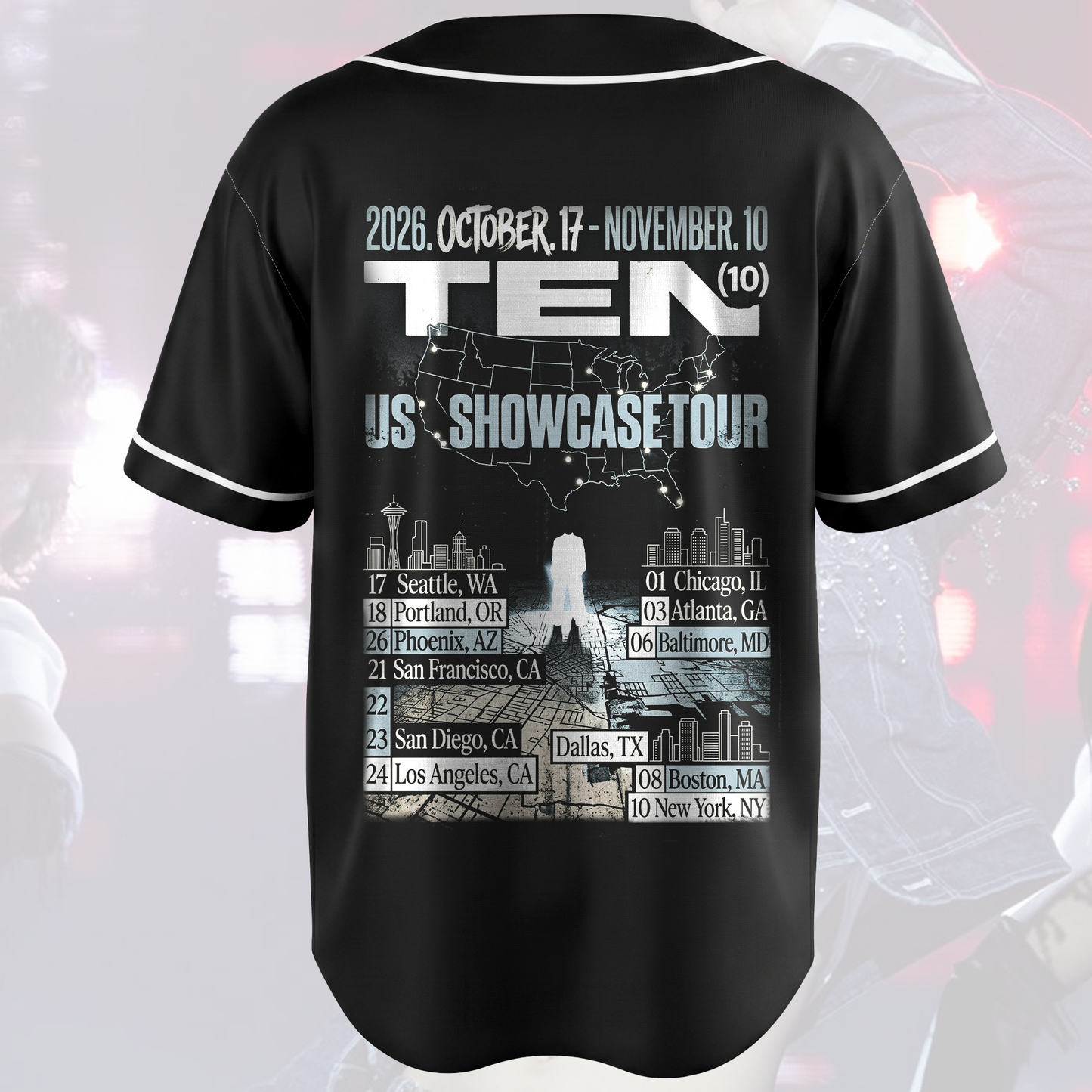 WayV TEN 10 US Showcase Tour Jersey Fan Edition