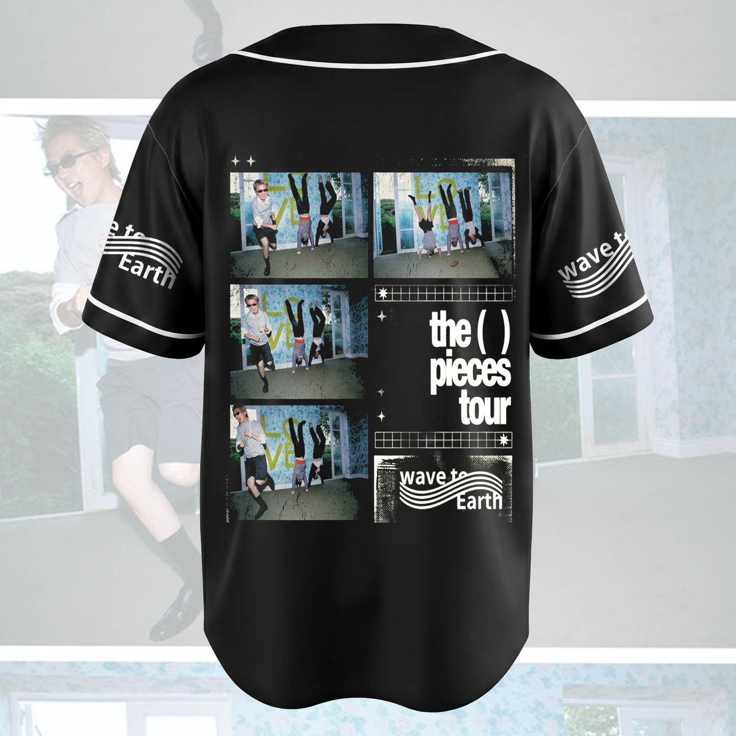 Retro Wave to Earth The Pieces Tour Baseball Jersey Bad Piece Album Fan Gifts