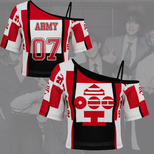 Sacred Bell Arirang BTS Album Off Shoulder Mesh