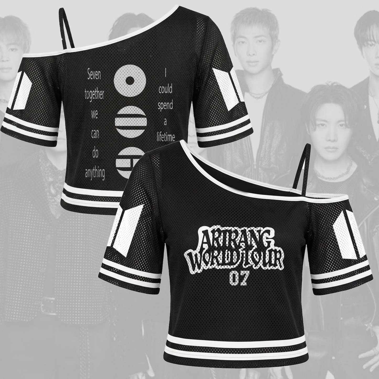 Bangtan Mature Girl Arirang World Tour Off Shoulder Mesh Gift For Army