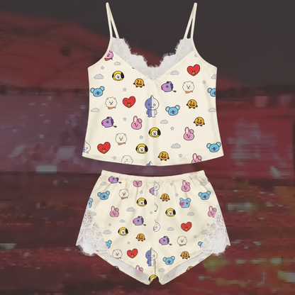 BTS Midnight Lace Cami Sleepwear Gift For Fans