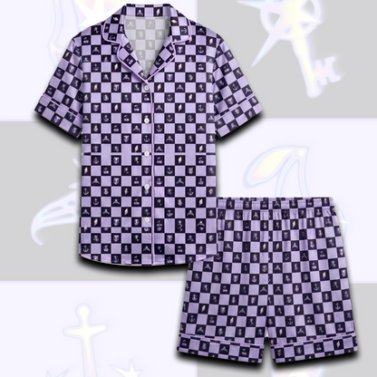 KATSEYE Symbols Checkered Pajamas Set Gift For Fans