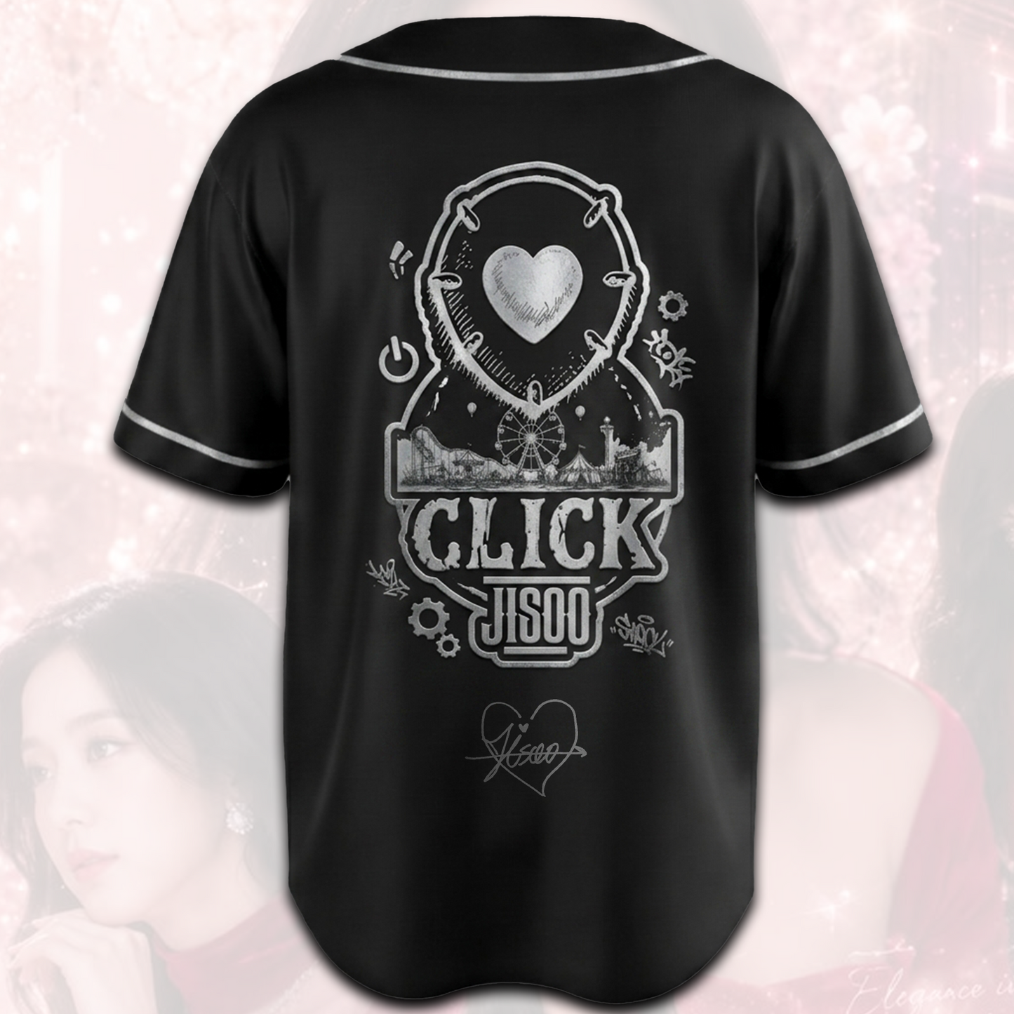 Vintage Blackpink Jisoo Click Album Baseball Jersey Fan Edition