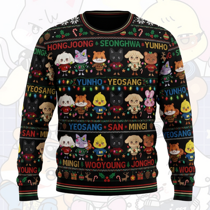 Adorable Fairy Light Aniteez Christmas Ugly Sweater Gift For Fans