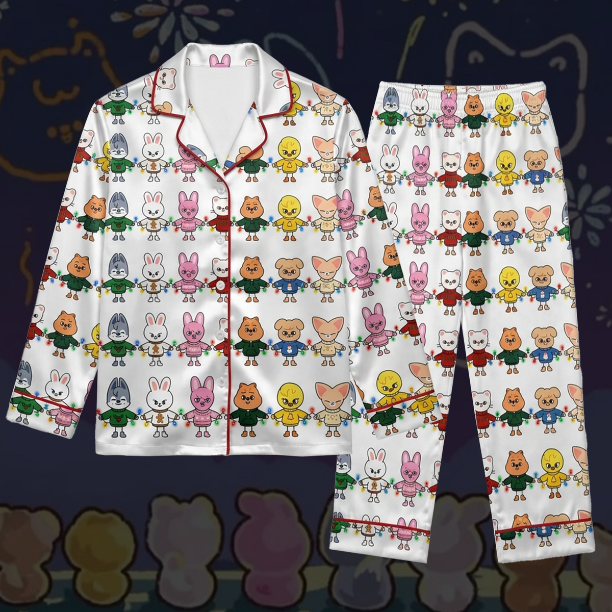 Stray Kids Skzoo Kawaii Schlafanzug-Set