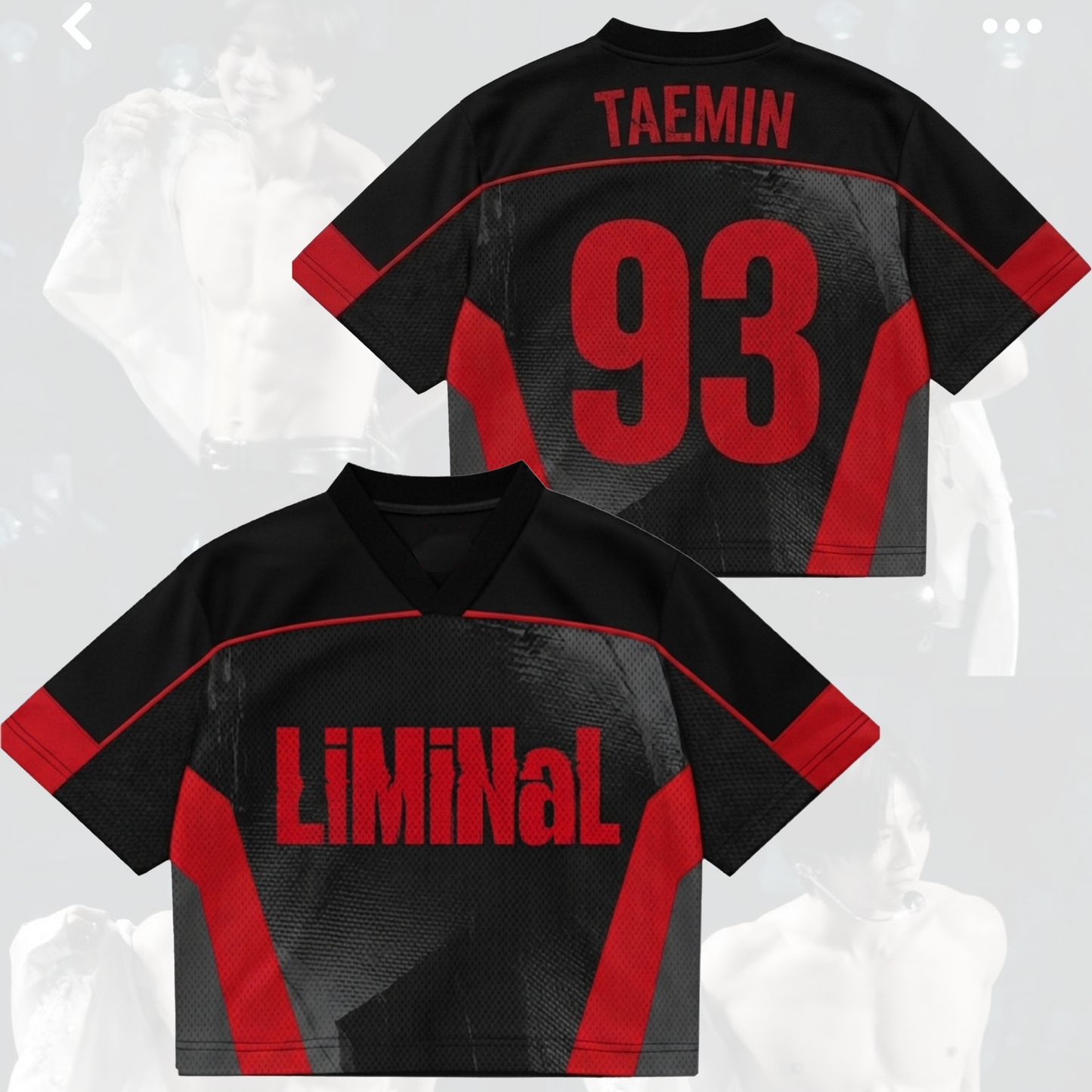 Sporty Liminal Taemin World Tour Mixed Mesh Jersey Concert Outfit Gift For Fans