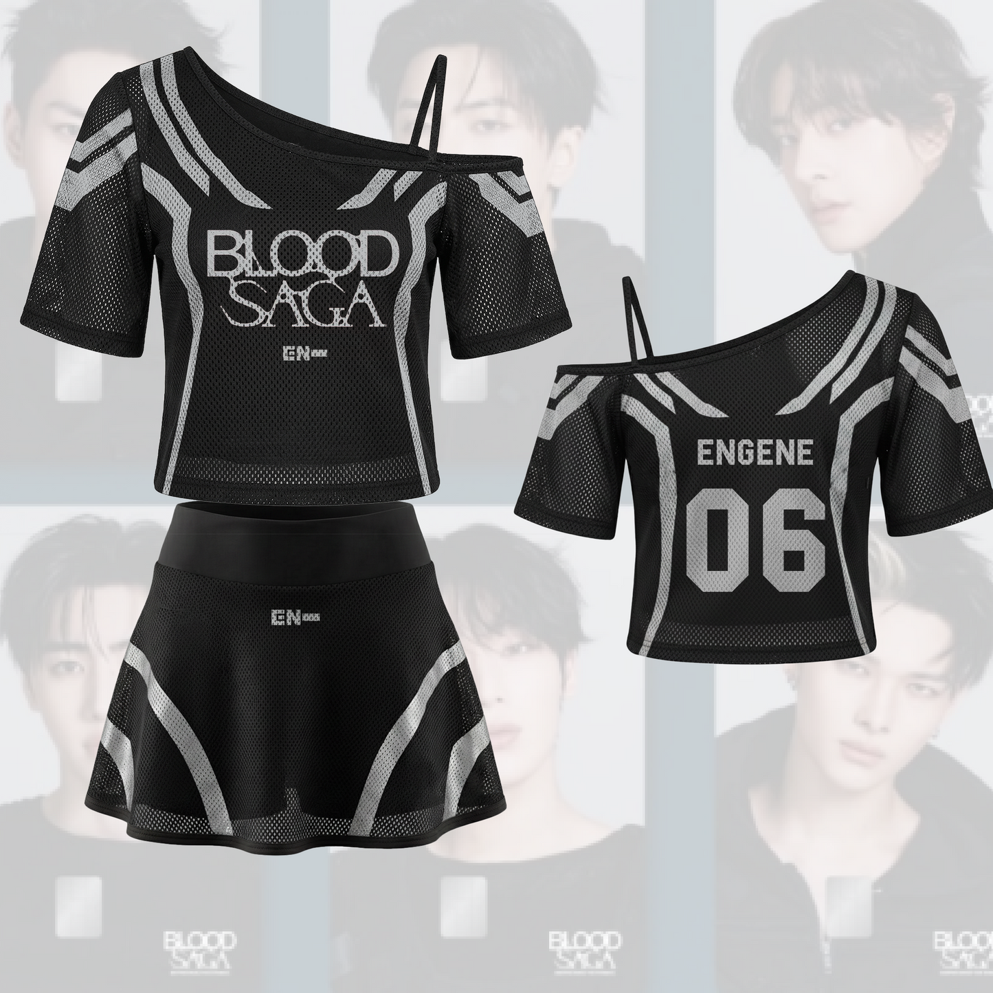 The Fallen Wings Enhypen Blood Saga World Tour Tour Off Shoulder Mesh