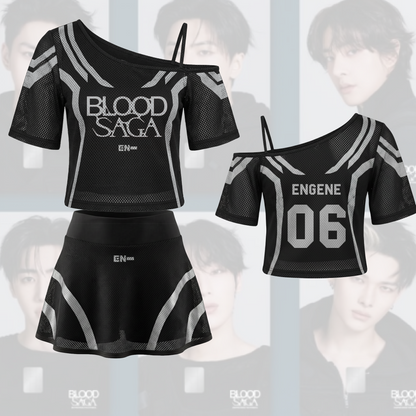 The Fallen Wings Enhypen Blood Saga World Tour Tour Off Shoulder Mesh