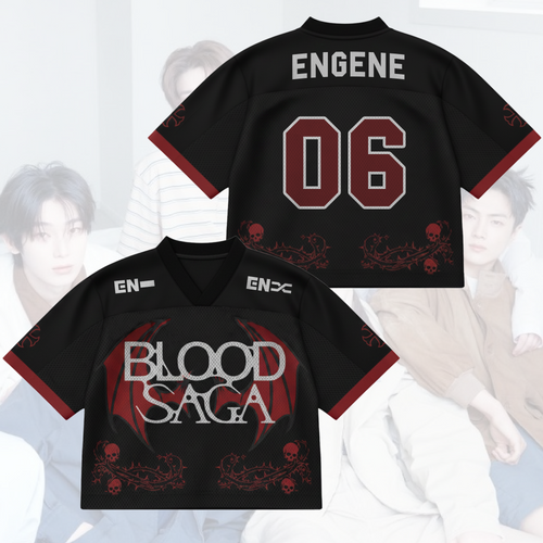 Nightshade Wing Enhypen Blood Saga World Tour Mixed Mesh Jersey