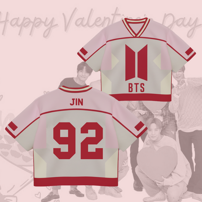 Happy Valentine Day Bts Mixed Mesh Jersey Gift For Army